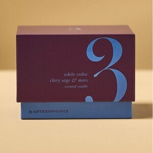 Anthropologie NWT/NIB Number 3 Spice Vanilla Clove Glass Candle